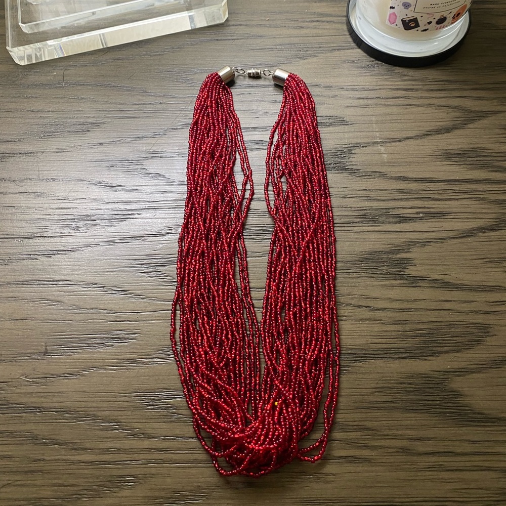 Vintage Multi Strand Beaded Necklace